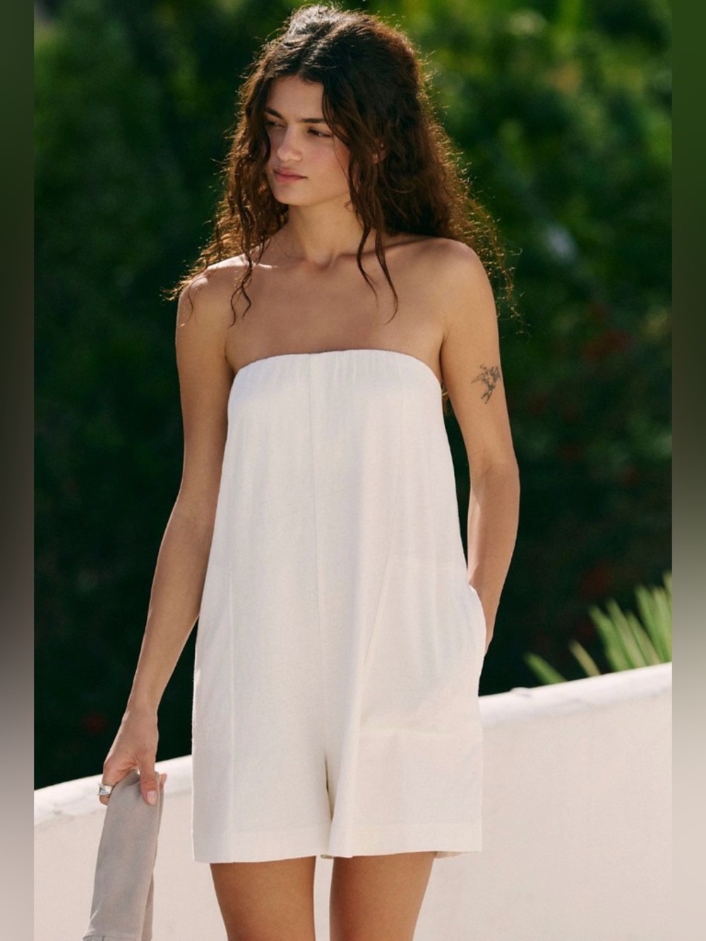 FREE PEOPLE Adalee Romper/STRAPLESS ROMPER